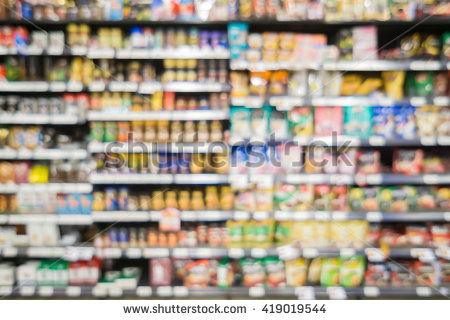Blur Abstract Background Of People Shopping In Super Market ,products On Shelves ,supermarket With - Store Shelf, Transparent background PNG HD thumbnail