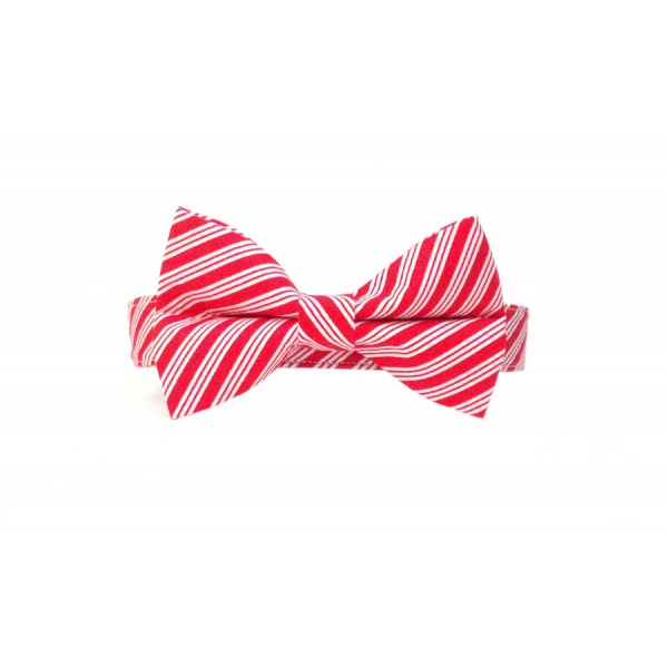 Candy Cane Stripe Christmas Dog Collar With Matching Bow Tie - Striped Bow Tie, Transparent background PNG HD thumbnail