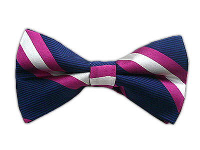 Power Stripes   Navy/fuschia (Bow Tie) || Bowtie   Power Stripes - Striped Bow Tie, Transparent background PNG HD thumbnail