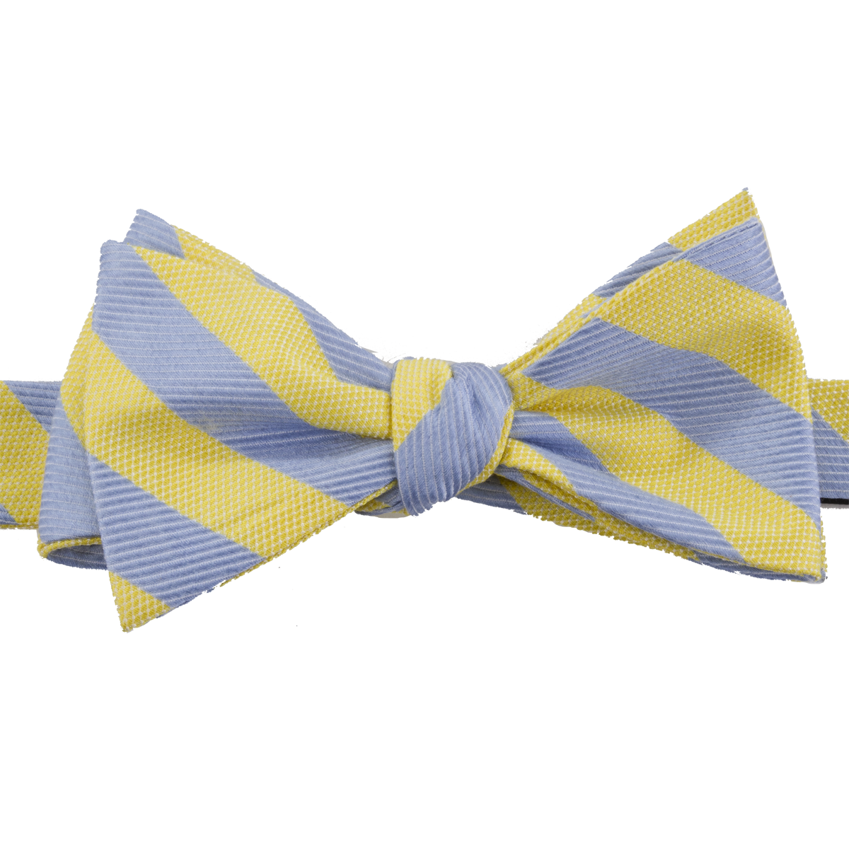 Souther Proper Blue Yellow Stripe Bow Tie - Striped Bow Tie, Transparent background PNG HD thumbnail