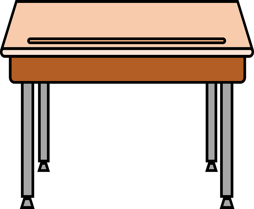 Desk Education School Student Desk - Student At Desk, Transparent background PNG HD thumbnail