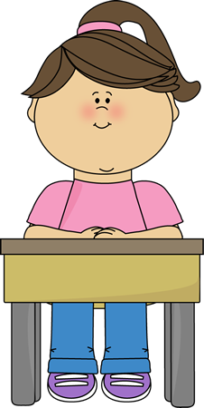 Student Sitting At Desk   Girl - Student Sitting At Desk, Transparent background PNG HD thumbnail
