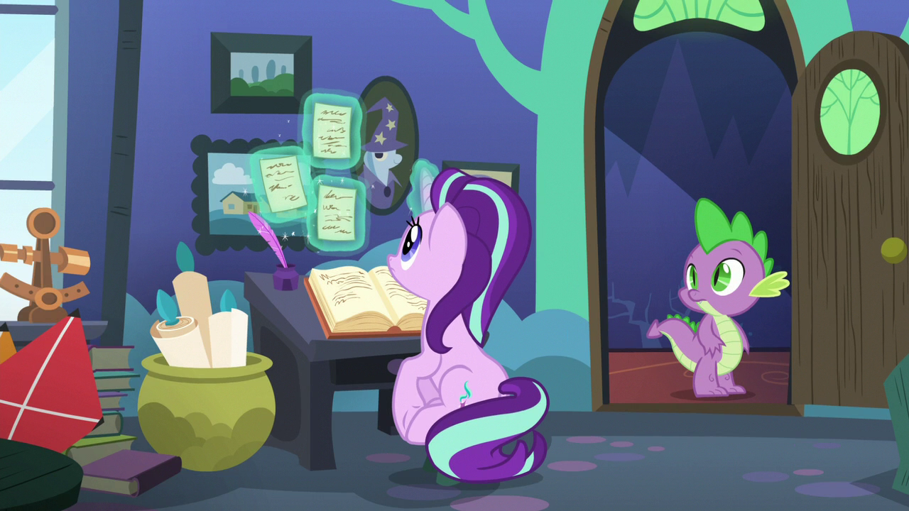 Starlight Glimmer Suddenly At Her Desk S6E21.png - Suddenly, Transparent background PNG HD thumbnail