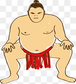 Hand Painted Cartoon Sumo, Sumo, Hand Painted Sumo, Cartoon Sumo Png - Sumo, Transparent background PNG HD thumbnail