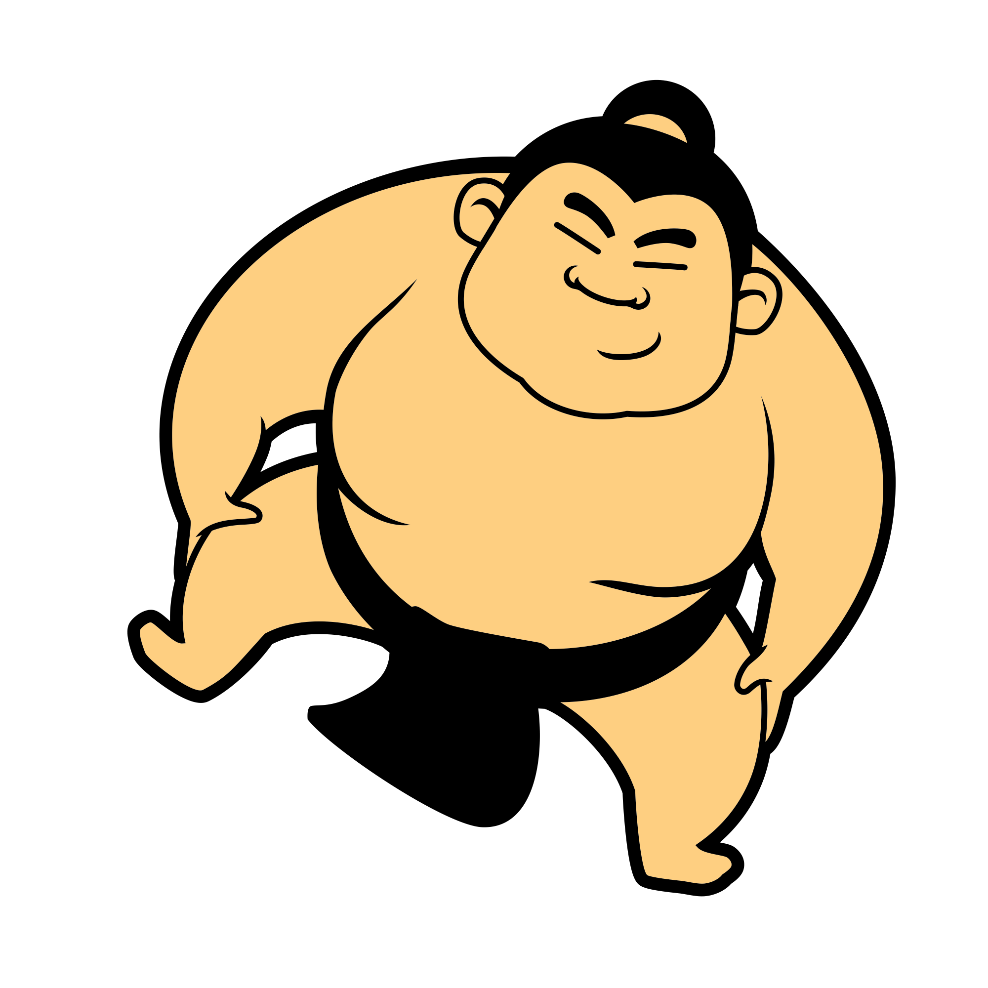 Sumo wrestling start position