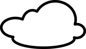 Sun And Clouds PNG Black And White - Cloud Clipart Black An