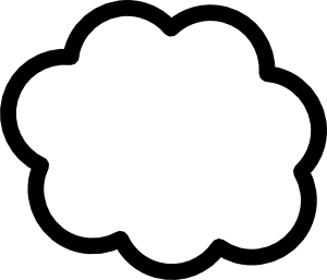 Sun And Clouds PNG Black And White - Cloud Clip Art
