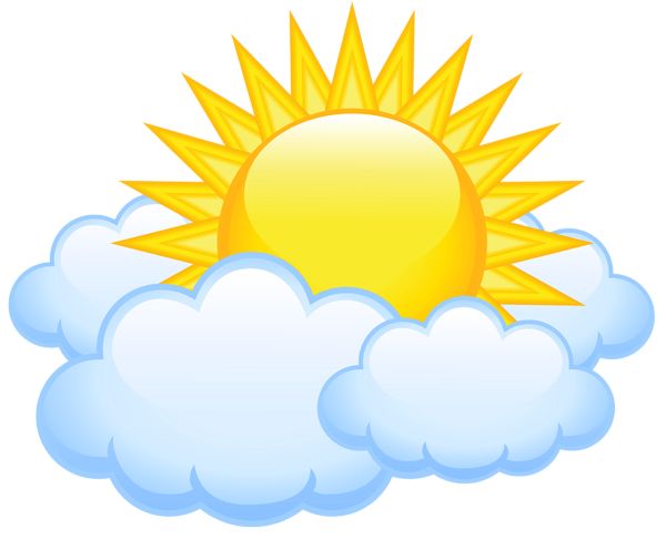 Sun With Clouds Transparent Png Picture   Png Sun And Clouds - Sun And Clouds Black And White, Transparent background PNG HD thumbnail
