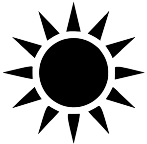 Clipart Info - Sun Ray Black And White, Transparent background PNG HD thumbnail