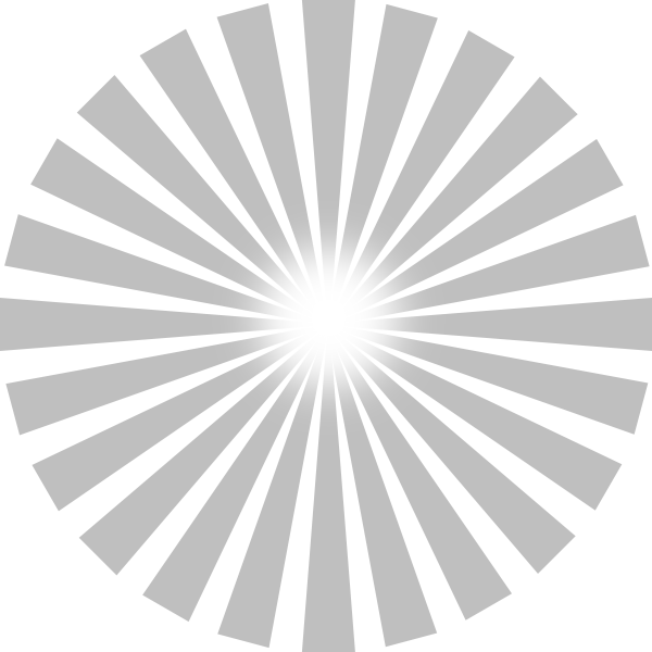 Gray Sun Rays Clip Art - Sun Ray Black And White, Transparent background PNG HD thumbnail