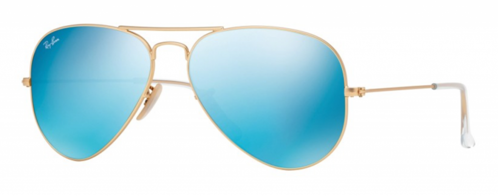 Ray Ban Blue Mirrored Aviator Sunglasses - Sunglass, Transparent background PNG HD thumbnail