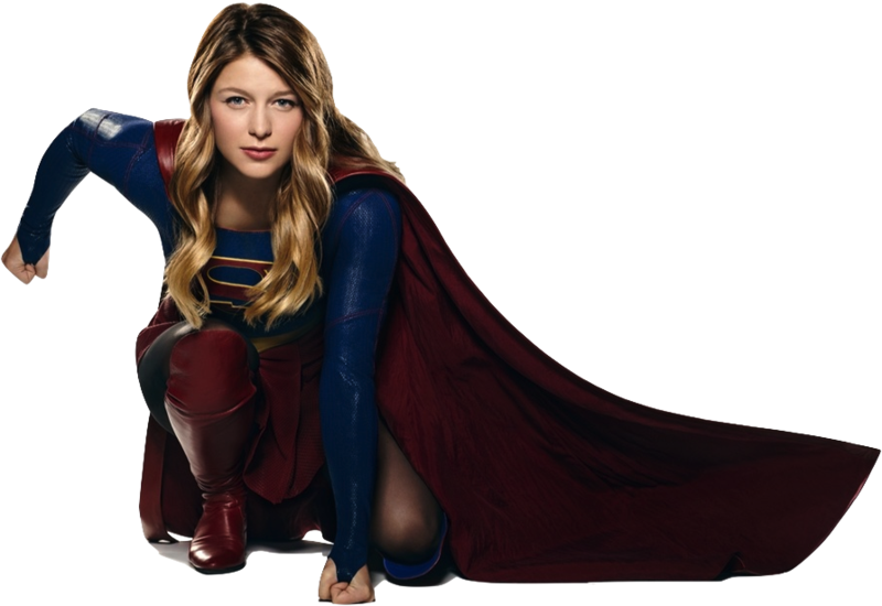 Melissa Benoist As Supergirl (Crouching) Png By Nickelbackloverxoxox - Supergirl, Transparent background PNG HD thumbnail