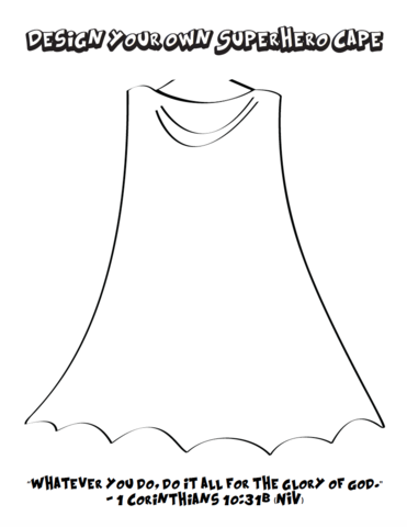 Design Your Own Superhero Cape And Shield Coloring Pages - Superhero Capes, Transparent background PNG HD thumbnail