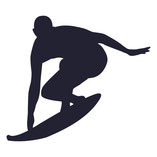 Boy surfing silhouette