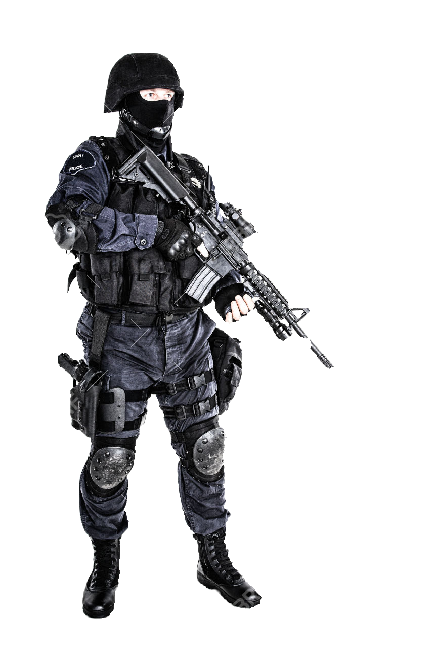 26226814 Special Weapons And Tactics Swat  Team Officer With His Gun Stock Photo.png862X1300 660 Kb - Swat, Transparent background PNG HD thumbnail
