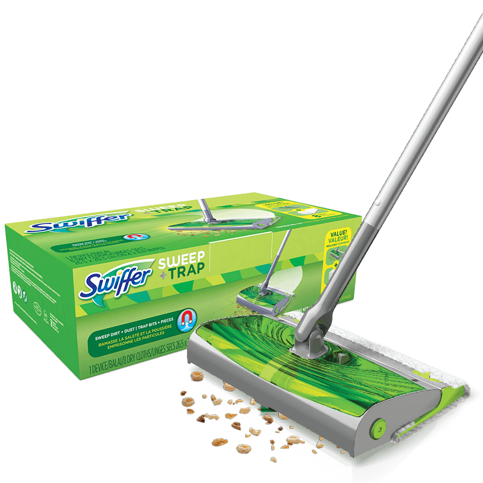 Swiffer® Sweep U0026 Trap™ Starter Kit - Sweep And Mop, Transparent background PNG HD thumbnail