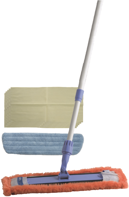 Triple Action Flat Mop Set 1 X Sweeping Pad, 1 X Mopping Pad U0026 5 X Finishing - Sweep And Mop, Transparent background PNG HD thumbnail