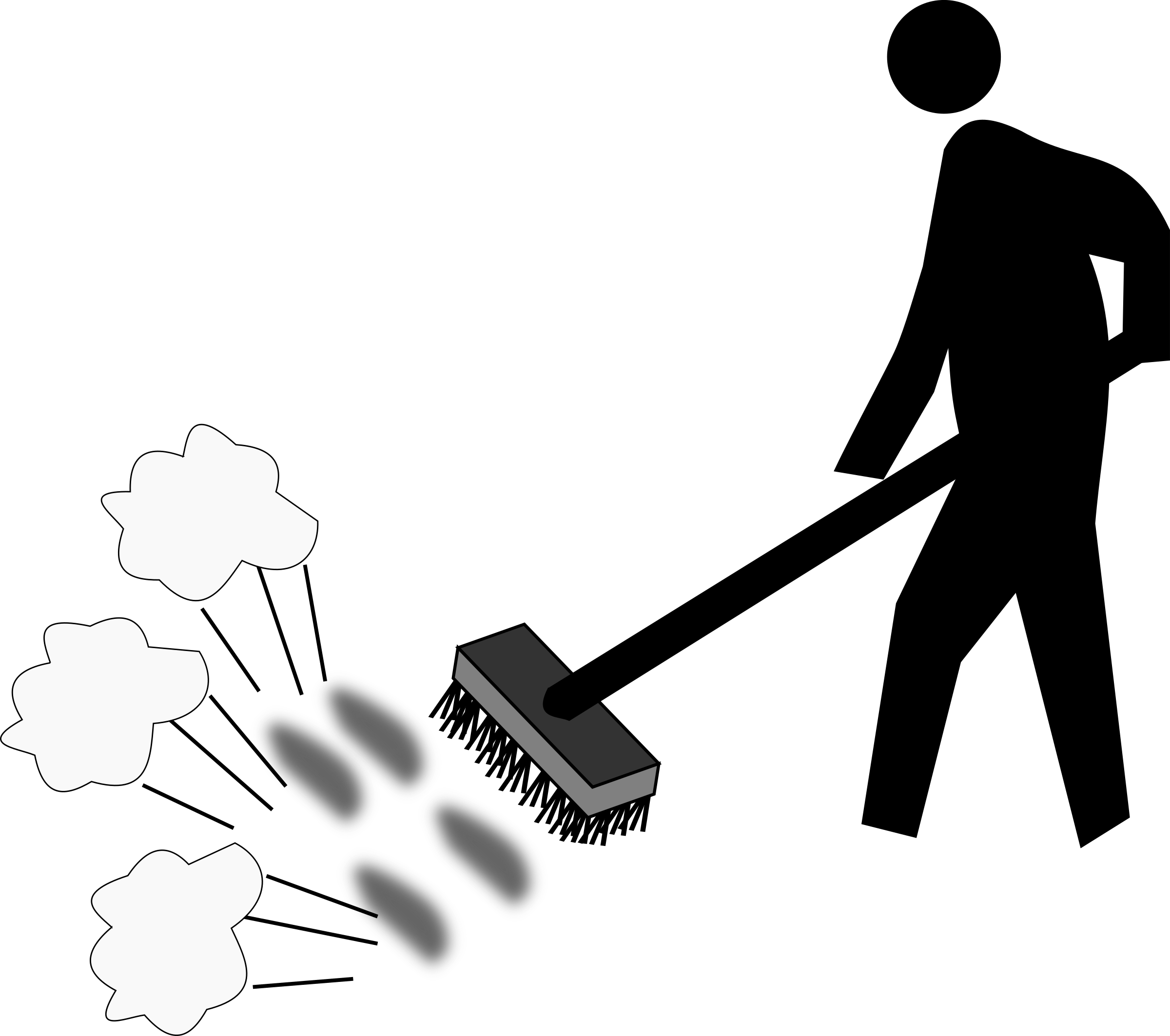 This Free Icons Png Design Of Pedestrian Sweeping Hdpng.com  - Sweeping Black And White, Transparent background PNG HD thumbnail