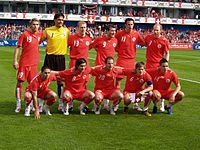 The Swiss Line Up Against China, Just Before World Cup 2006 - Swiss Football Team, Transparent background PNG HD thumbnail