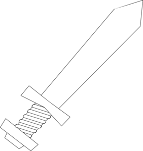 Black And White Sword Clip Art - Sword Black And White, Transparent background PNG HD thumbnail