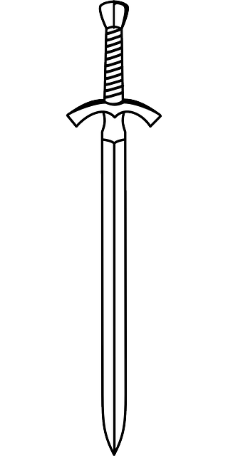 Free Vector Graphic: Sword, Edged, Weapon, Blade, Steel   Free Image On Pixabay   41360 - Sword Black And White, Transparent background PNG HD thumbnail