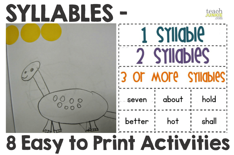 Counting Syllables Printables : Syllables   8 Easy To Print Activities Teach Junkie - Syllables, Transparent background PNG HD thumbnail