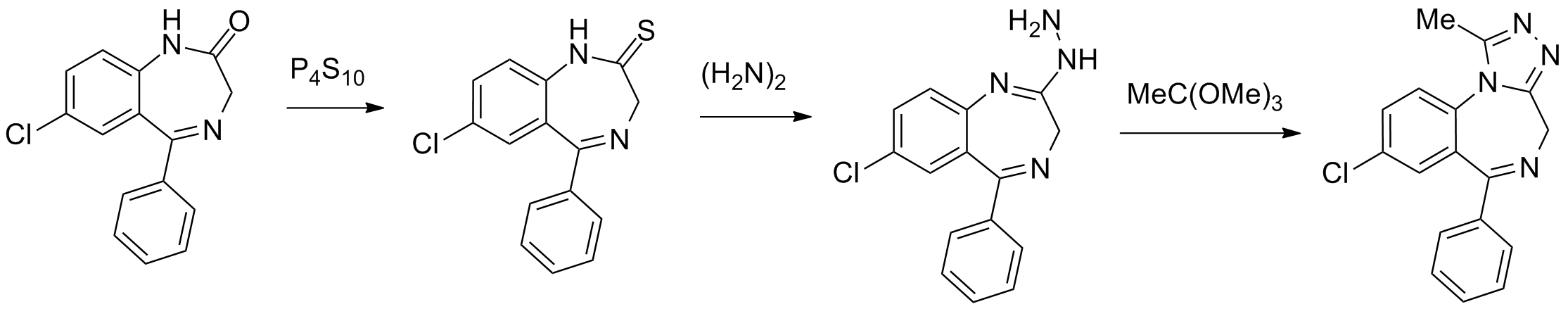 File:alprazolam Synthesis.png - Synthesis, Transparent background PNG HD thumbnail