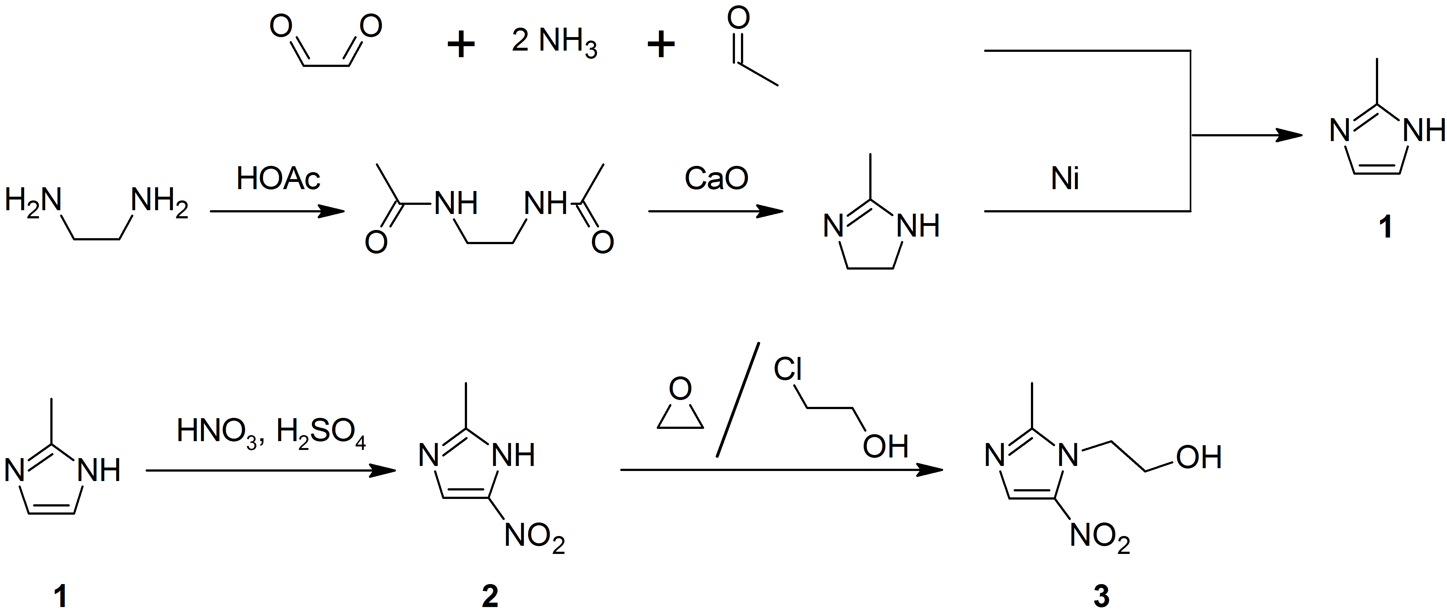 File:synthesis Of Metronidazole.png - Synthesize, Transparent background PNG HD thumbnail