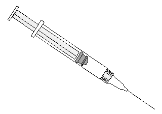 Syringe 1 - Syringe Black And White, Transparent background PNG HD thumbnail