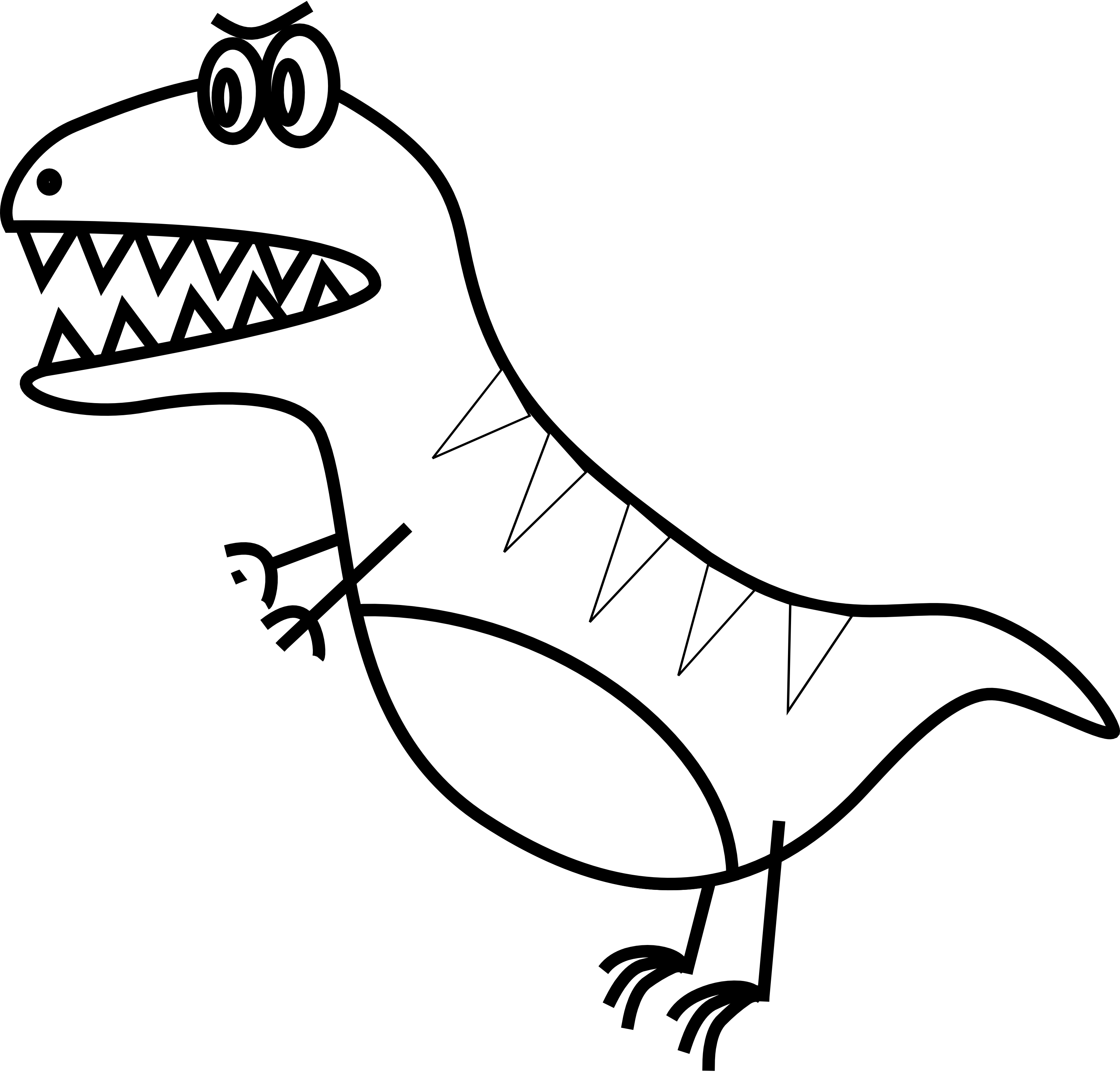 Clipart Info - T Rex Black And White, Transparent background PNG HD thumbnail