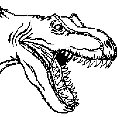 Pixel Art T Rex Rex Tyrannosaurus Rex Dino Hungry T Rex Dinosaur Collab By - T Rex Black And White, Transparent background PNG HD thumbnail