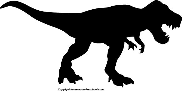 Rex Silhouette Clipart - T Rex Black And White, Transparent background PNG HD thumbnail