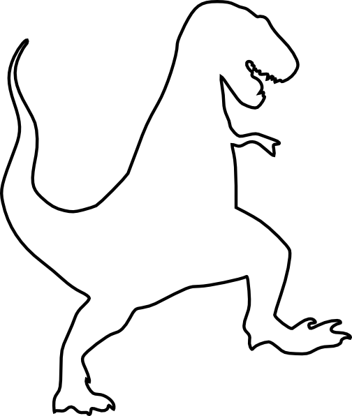 T - T Rex Black And White, Transparent background PNG HD thumbnail