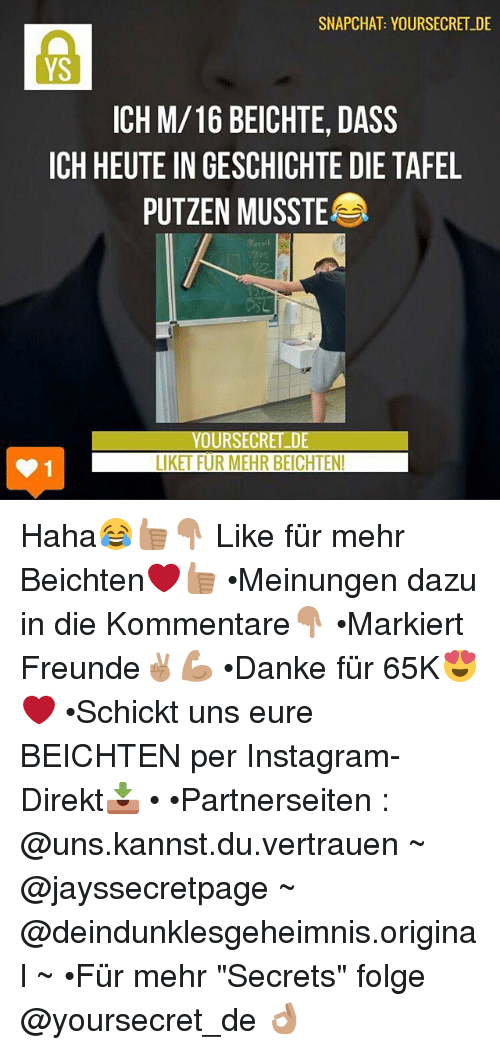 Instagram, Memes, And Snapchat: Snapchat Yoursecret De Ys Ich M/16 Beichte - Tafel Putzen, Transparent background PNG HD thumbnail
