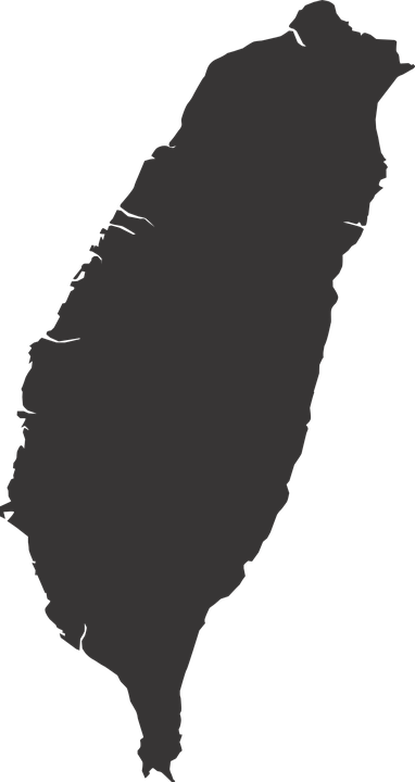 Taiwan, Map, Silhouette, Countries, South East Asia - Taiwan, Transparent background PNG HD thumbnail