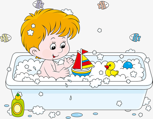 Yellow Cartoon Shower Boy, Yellow, Cartoon, Take A Shower Png Image And Clipart - Take A Shower, Transparent background PNG HD thumbnail