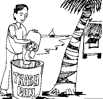 Trash - Taking Care Of Plants Black And White, Transparent background PNG HD thumbnail