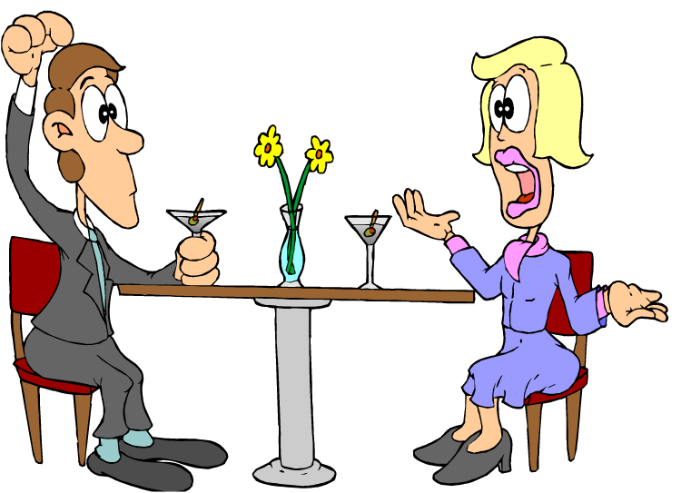 Thinking Too Much Clipart · Two People Talking Cartoon Man And Woman Clipart - Talk Too Much, Transparent background PNG HD thumbnail