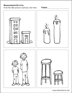 Which Object Is Taller Free Worksheet For Preschools Which Object Is Shorter Hdpng.com  - Tall And Short Objects, Transparent background PNG HD thumbnail