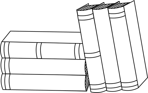Stack Of Books Clip Art | Of Books Clip Art Image   Black And White Outline - Tall Stack Of Books Black And White, Transparent background PNG HD thumbnail