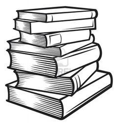 Stack Of Books Vector Image On Vectorstock. Tall Stack Of Books Clipart Black And White - Tall Stack Of Books Black And White, Transparent background PNG HD thumbnail