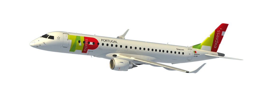 Embraer 190 - Tap Portugal, Transparent background PNG HD thumbnail