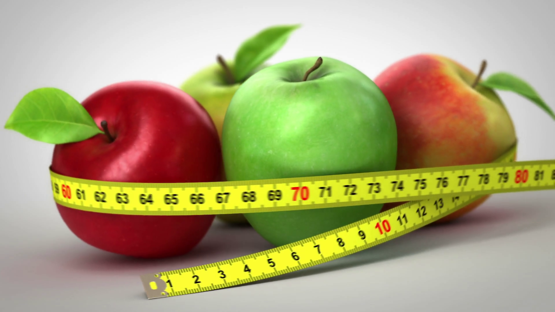 Apples With A Measuring Tape. 3D Animation, Full Hd 1080 Motion Background   Videoblocks - Tape Measure, Transparent background PNG HD thumbnail
