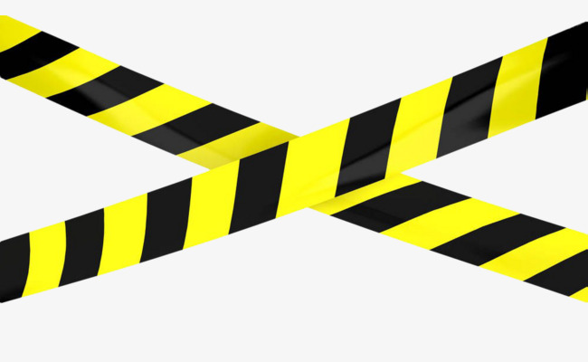Hand Painted Yellow Warning Belt, Warning Tape, Safety Warning Belt, Notice Png Image - Tape Black And White, Transparent background PNG HD thumbnail