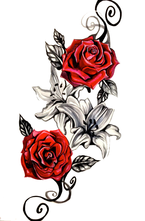 Tattoo Red Roses Png Image #39026 - Tattoo Designs, Transparent background PNG HD thumbnail