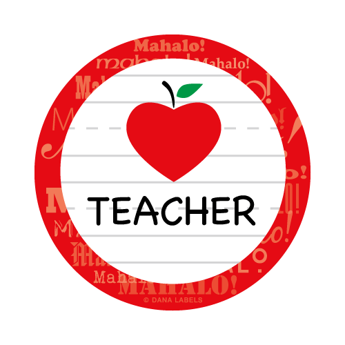 Apple Borders For Teachers: Teacher Label U2013 Heart Apple - Teacher With Apple, Transparent background PNG HD thumbnail