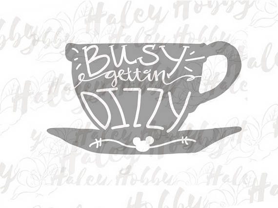 Busy Gettin Dizzy Alice Teacups Disney Svg Dxf Silhouette Cut File Png - Teacups Disney, Transparent background PNG HD thumbnail