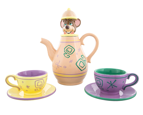 Disney Parks Dormouse Teapot U0026 Teacups Set - Teacups Disney, Transparent background PNG HD thumbnail