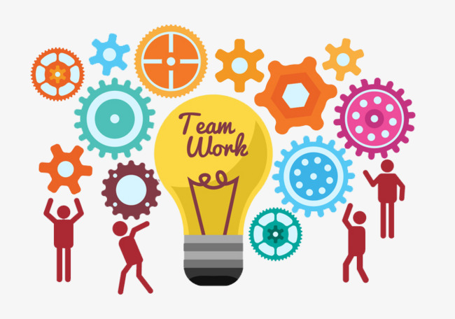 Start The Team To Work Together Light Bulb Ideas, Color, Cartoon Villain, Teamwork Free Png And Psd - Teamwork, Transparent background PNG HD thumbnail