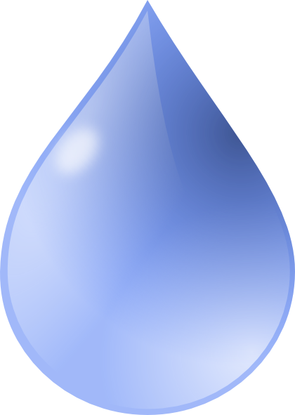 blue water drop, Teardrop-sha